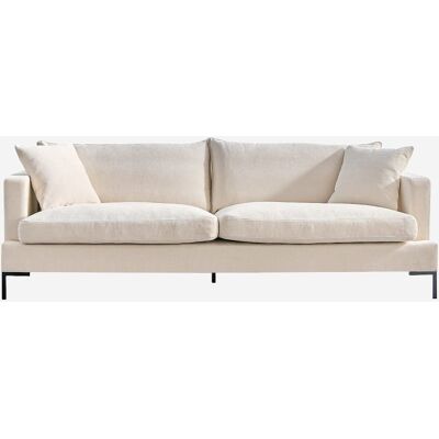 Habitat Canapé 4 places déhoussable en tissu kumal garni de plumes - écru Blanc 236x85x98cm - Publicité Habitat Canapé 4 places déhoussable en tissu kumal garni de plumes - écru Blanc 236x85x98cm - Publicité