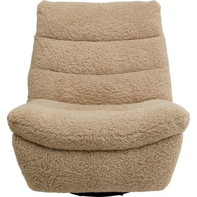 Kare Design Fauteuil inclinable en polyester bouclé beige Beige 98x103x96cm - Publicité Kare Design Fauteuil inclinable en polyester bouclé beige Beige 98x103x96cm - Publicité