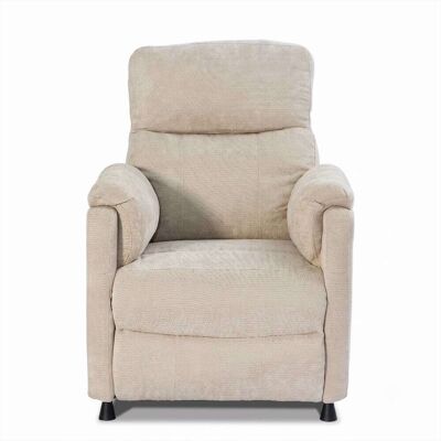 Baita Fauteuil relax électrique procyon 1 place tissu beige Beige 84x104x78cm - Publicité Baita Fauteuil relax électrique procyon 1 place tissu beige Beige 84x104x78cm - Publicité