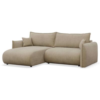 Selsey Canapé d'angle convertible, angle à gauche, chenille beige clair Beige 252x100x252cm - Publicité Selsey Canapé d'angle convertible, angle à gauche, chenille beige clair Beige 252x100x252cm - Publicité
