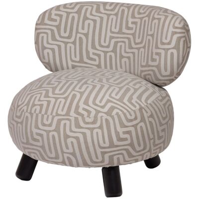 Amadeus Fauteuil en tissu buba beige Beige 74x70x75cm - Publicité Amadeus Fauteuil en tissu buba beige Beige 74x70x75cm - Publicité