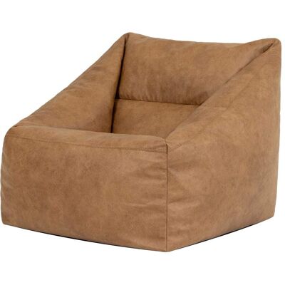 Icon Pouf poire fauteuil en simili cuir végan brun Marron 70x65x70cm - Publicité Icon Pouf poire fauteuil en simili cuir végan brun Marron 70x65x70cm - Publicité