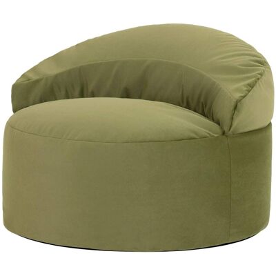 Icon Pouf fauteuil d appoint décoratif en velours vert olive Gris 86x61x86cm - Publicité Icon Pouf fauteuil d appoint décoratif en velours vert olive Gris 86x61x86cm - Publicité