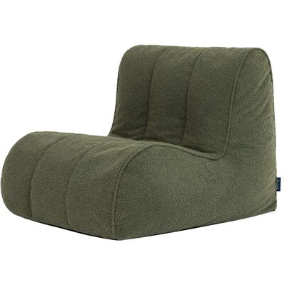 Icon Pouf chauffeuse, fauteuil de sol en bouclette, vert olive Vert 92x74x82cm - Publicité Icon Pouf chauffeuse, fauteuil de sol en bouclette, vert olive Vert 92x74x82cm - Publicité