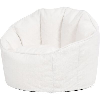 Icon Pouf fauteuil coquillage en bouclette, ivoire Beige 74x64x77cm - Publicité Icon Pouf fauteuil coquillage en bouclette, ivoire Beige 74x64x77cm - Publicité