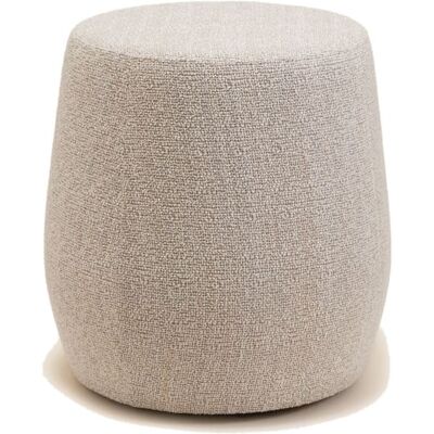 Madura Pouf en tissu texturé naturel ø43xh45 cm Beige 43x45cm - Publicité Madura Pouf en tissu texturé naturel ø43xh45 cm Beige 43x45cm - Publicité