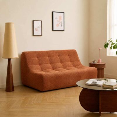 Nordlys Canapé compressé banquette 2 personnes en tissu terracotta Rouge 108x73x161cm - Publicité Nordlys Canapé compressé banquette 2 personnes en tissu terracotta Rouge 108x73x161cm - Publicité