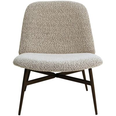 Zago Fauteuil effet laine bouclette grise Gris 65x75x72cm - Publicité Zago Fauteuil effet laine bouclette grise Gris 65x75x72cm - Publicité