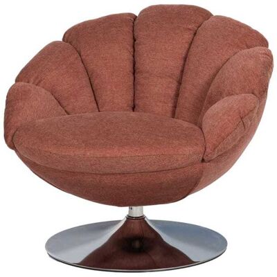 Amadeus Fauteuil en tissu rose avec piètement chromé venus - 70x90cm - rose Rose 84x78x90cm - Publicité Amadeus Fauteuil en tissu rose avec piètement chromé venus - 70x90cm - rose Rose 84x78x90cm - Publicité
