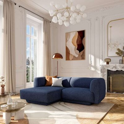 Habitat Canapé d'angle gauche en tissu texturé - bleu marine Bleu 228x72x158cm - Publicité Habitat Canapé d'angle gauche en tissu texturé - bleu marine Bleu 228x72x158cm - Publicité
