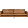 BePureHome Canapé 4 places vintage capitonné cognac Marron 275x83x88cm