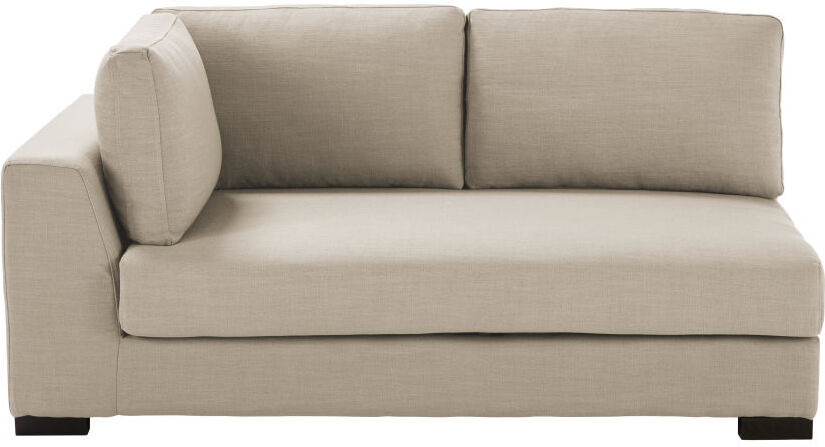 Maisons du Monde Accoudoir gauche pour canapé convertible modulable 2 places beige Terence Maisons du Monde Accoudoir gauche pour canapé convertible modulable 2 places beige Terence