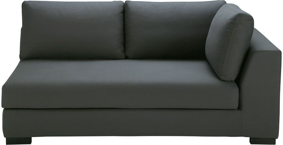 Maisons du Monde Angle droit de canapé-lit en coton gris ardoise Terence Maisons du Monde Angle droit de canapé-lit en coton gris ardoise Terence