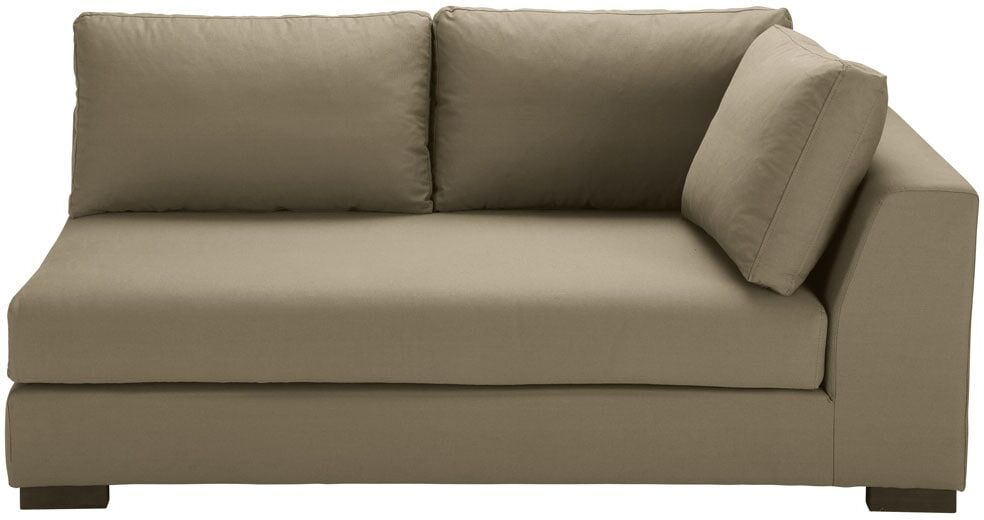 Maisons du Monde Angle droit de canapé-lit en coton taupe Terence Maisons du Monde Angle droit de canapé-lit en coton taupe Terence