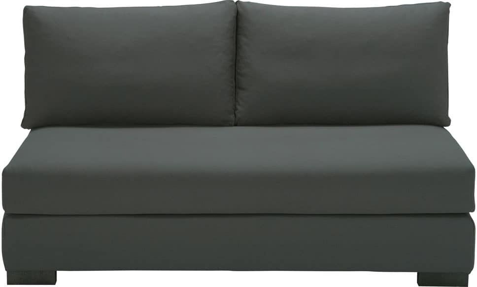 Maisons du Monde Banquette modulable 2 places en coton gris ardoise Terence Maisons du Monde Banquette modulable 2 places en coton gris ardoise Terence