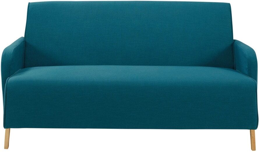 Maisons du Monde Canapé 2 places en tissu bleu pétrole Adam Maisons du Monde Canapé 2 places en tissu bleu pétrole Adam