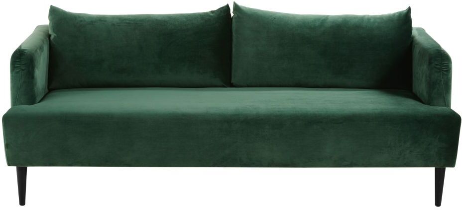 Maisons du Monde Canapé 3 places en velours vert Giulia Maisons du Monde Canapé 3 places en velours vert Giulia