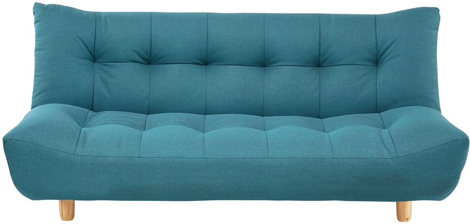 Maisons du Monde Canapé clic-clac capitonné 3 places bleu turquoise Cloud Maisons du Monde Canapé clic-clac capitonné 3 places bleu turquoise Cloud