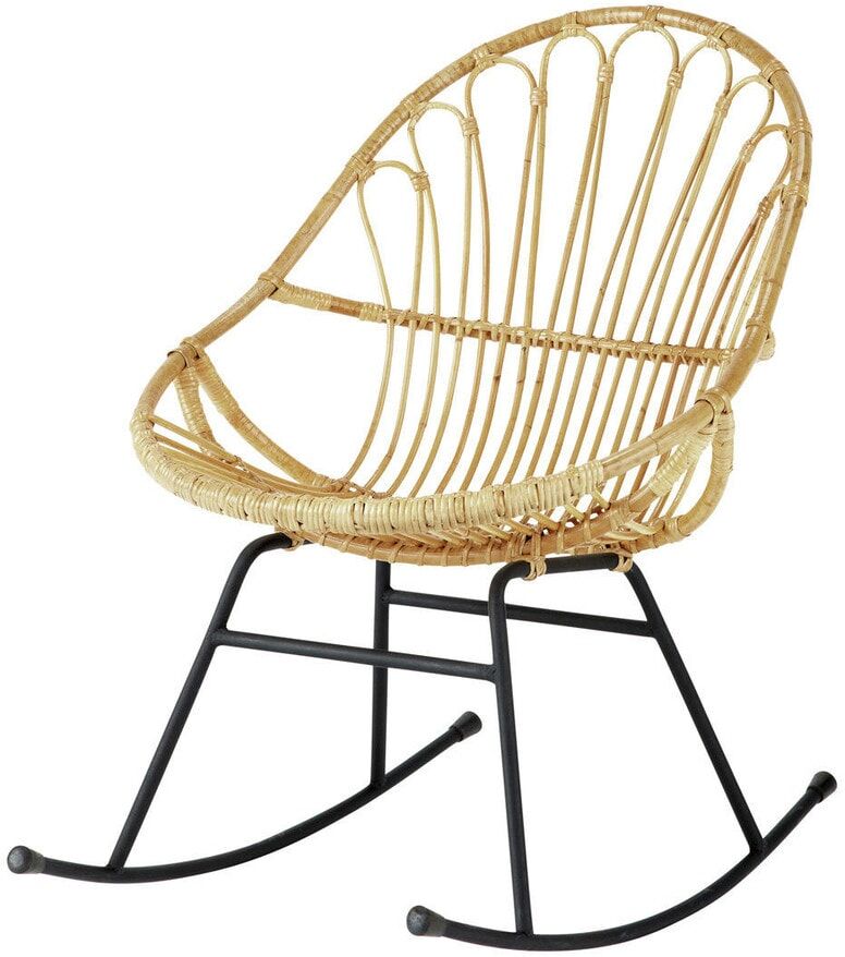 Maisons du Monde Fauteuil à bascule en rotin Pétunia Maisons du Monde Fauteuil à bascule en rotin Pétunia