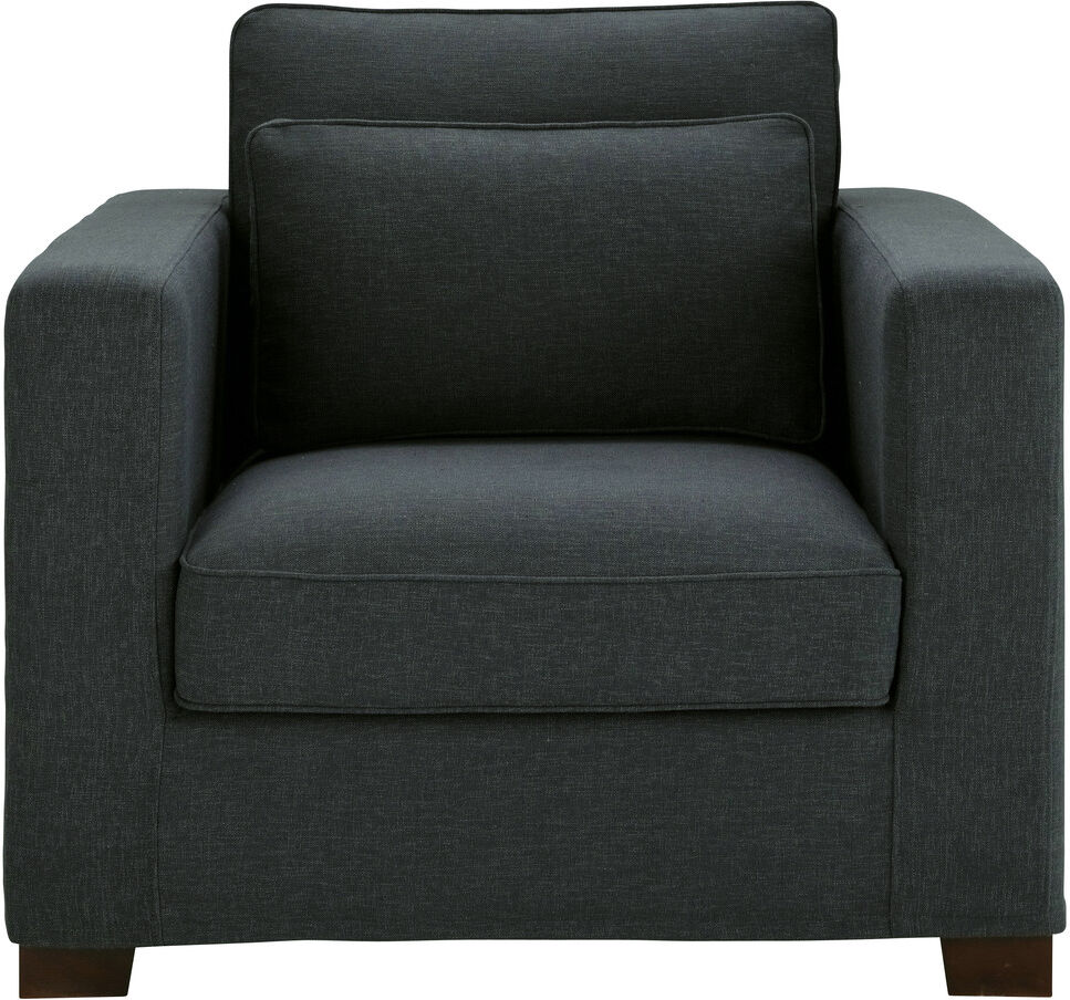 Maisons du Monde Fauteuil gris anthracite Milano Maisons du Monde Fauteuil gris anthracite Milano