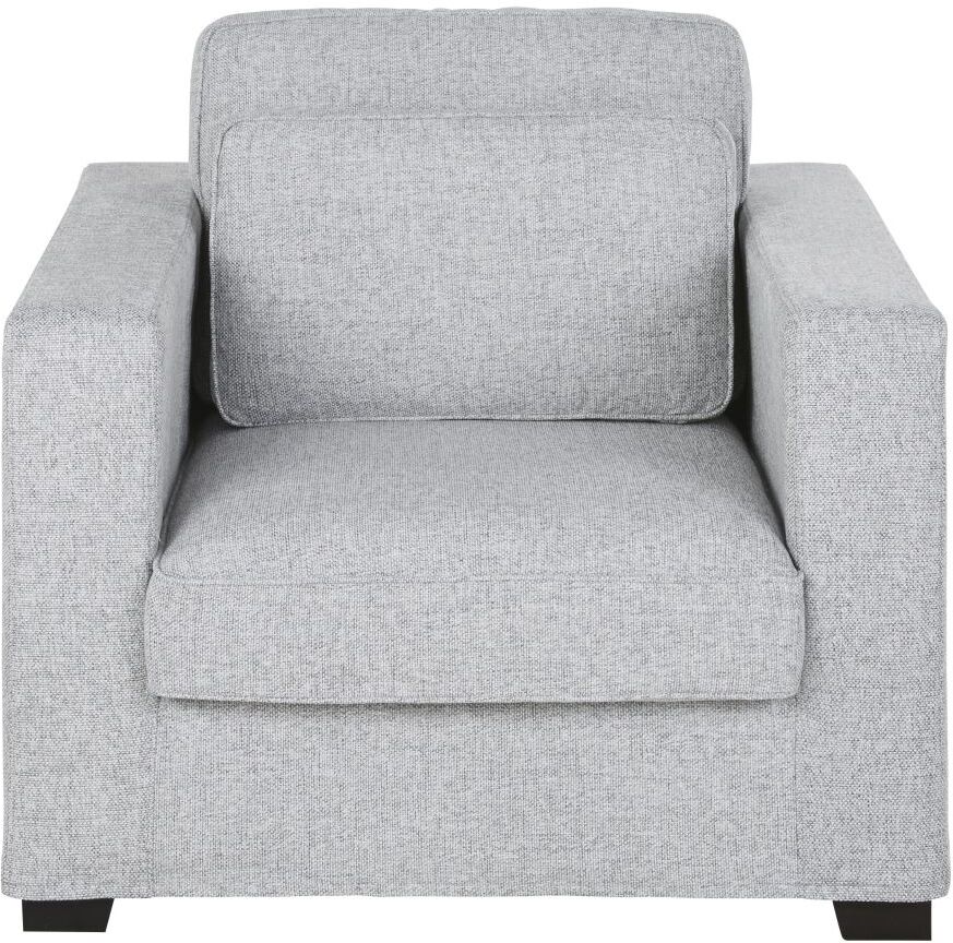Maisons du Monde Fauteuil gris clair chiné Milano Maisons du Monde Fauteuil gris clair chiné Milano