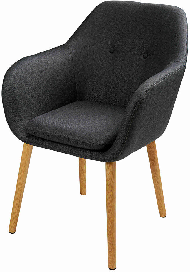 Maisons du Monde Fauteuil vintage gris anthracite Arnold Maisons du Monde Fauteuil vintage gris anthracite Arnold