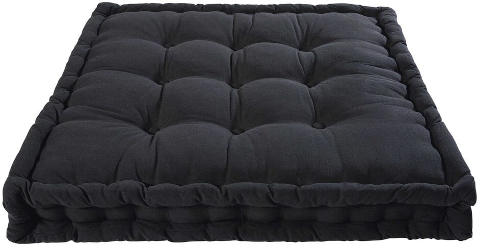 Maisons du Monde Matelas en coton gris anthracite 90x90cm Maisons du Monde Matelas en coton gris anthracite 90x90cm