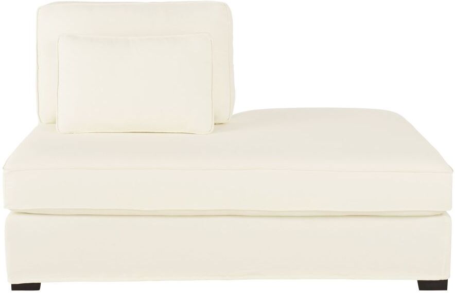 Maisons du Monde Méridienne droite de canapé en coton ivoire Milano Maisons du Monde Méridienne droite de canapé en coton ivoire Milano