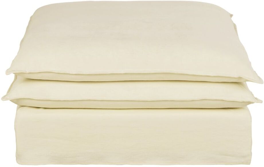 Maisons du Monde Pouf pour canapé modulable en lin épais ivoire Pompei Maisons du Monde Pouf pour canapé modulable en lin épais ivoire Pompei