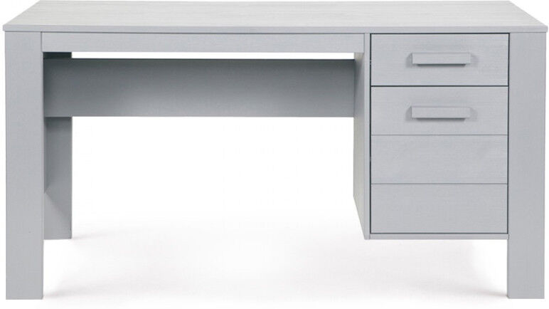 WOOOD Bureau en bois gris béton Gris 140x74x59cm