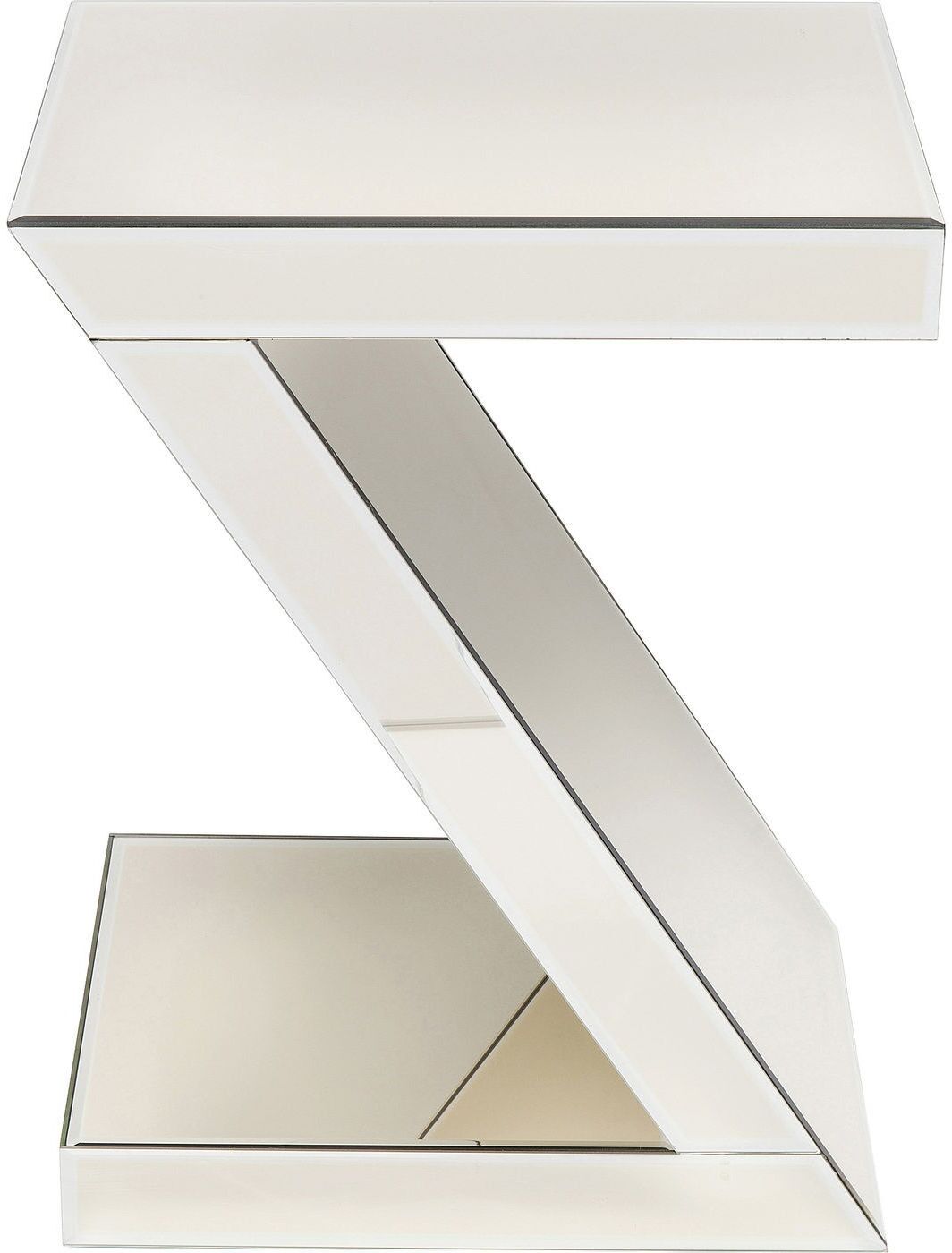 Kare Design Table d'appoint en verre miroir doré Or 45x60x33cm