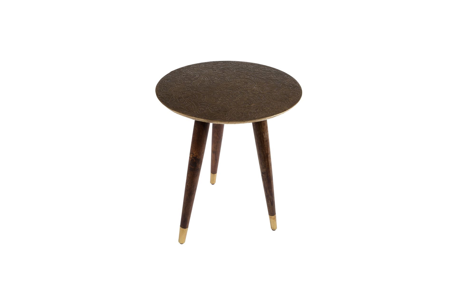 Dutchbone Table d'appoint en bois doré Or 40x50x40cm