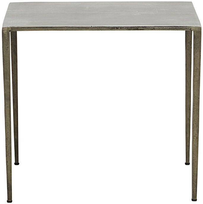 house doctor Table d'appoint en métal gris Gris 50x45x50cm