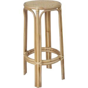 Rendez-Vous Deco Tabouret de bar 75 cm en rotin Beige 45x75x45cm