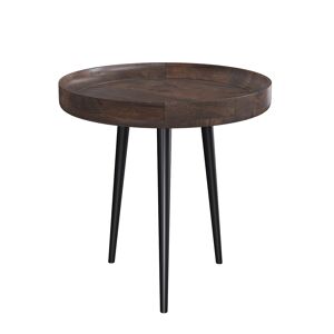 Rendez-Vous Deco Table d'appoint ronde en bois de manguier fonce D40 cm Marron 40x40x40cm