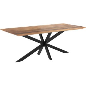 Rendez-Vous Deco Table rectangulaire 8 personnes en bois de suar et metal 220 cm Marron 220x76x100cm