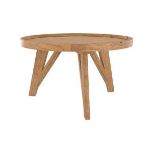 Rendez-Vous Deco Table basse ronde en bois de teck recycle D70 cm Marron 70x38x70cm