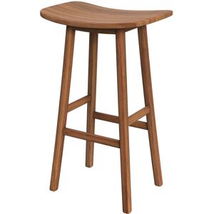 Rendez-Vous Deco Tabouret de bar en bois de teck 77 cm Marron 45x77x30cm