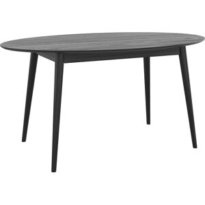 Rendez-Vous Deco Table ovale 6 personnes en bois noir 150 cm Noir 150x75x90cm