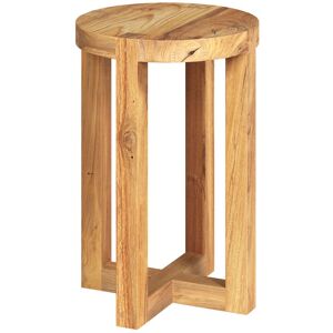 Rendez-Vous Deco Tabouret rond en bois de teck recycle H45,5 cm Marron 30x46x30cm