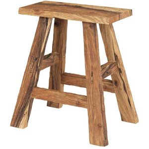 Rendez-Vous Deco Tabouret en bois de teck recycle H45 cm Marron 42x45x20cm