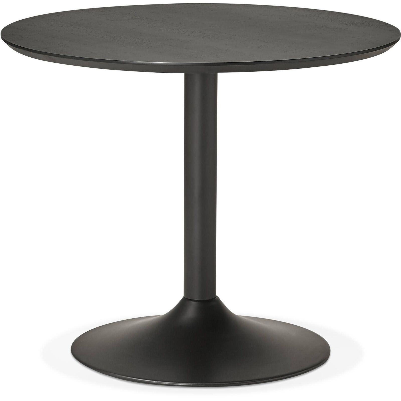 Kokoon Design Table de salon Bois Frêne Noir Noir 90x75x90cm