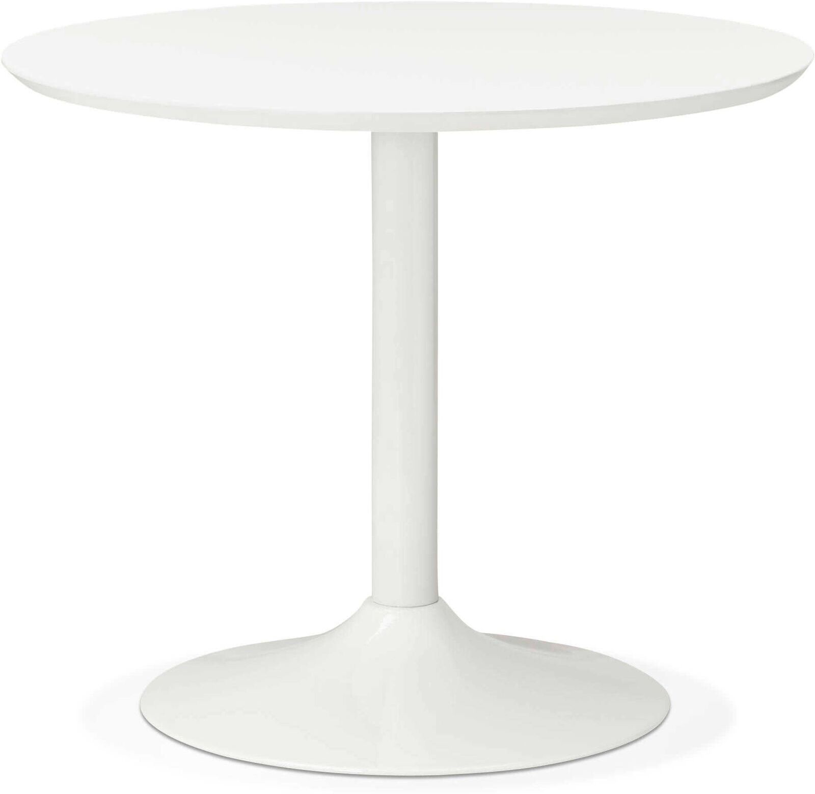 Kokoon Design Table de salon Bois Blanc Blanc 90x75x90cm