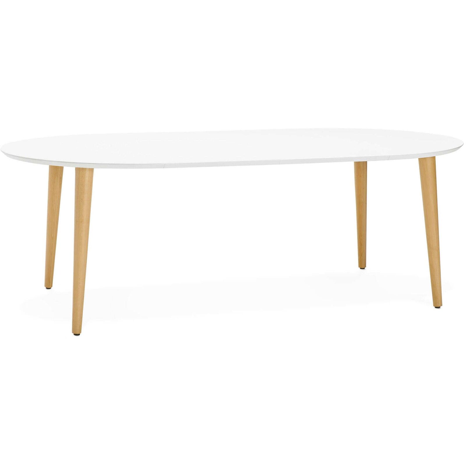 Kokoon Design Table de salon Bois Hêtre Blanc Blanc 200x75x120cm