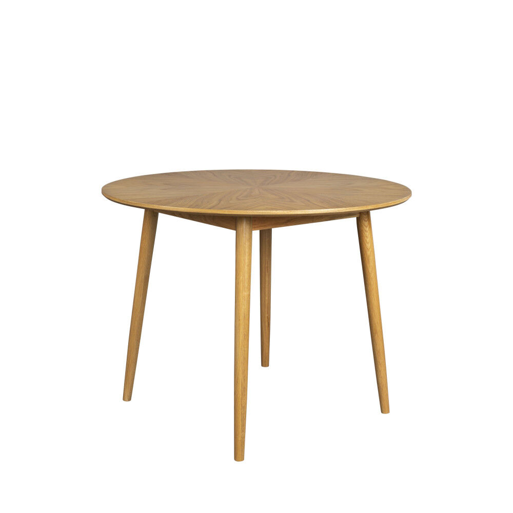 Drawer Table à manger ronde en bois D120cm bois clair Marron 120x75x120cm