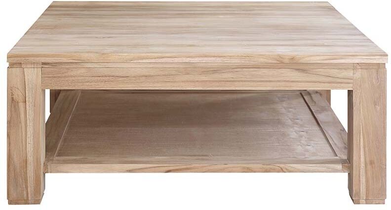 Bois Dessus Bois Dessous Table basse en teck massif Marron 100x40x100cm