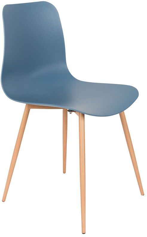 White label Chaise en polypropylène bleu Bleu 49x80x45cm