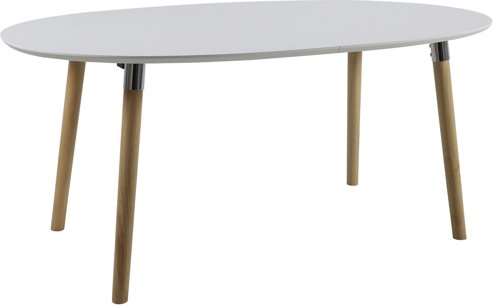 Hellin Table de salle à manger ovale extensible L170/270 Blanc 170x74x100cm