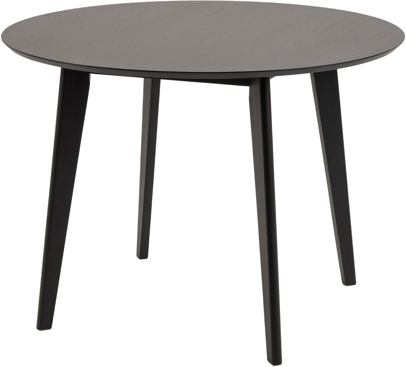 Hellin Table à manger ronde en bois D105 Noir 105x76x105cm