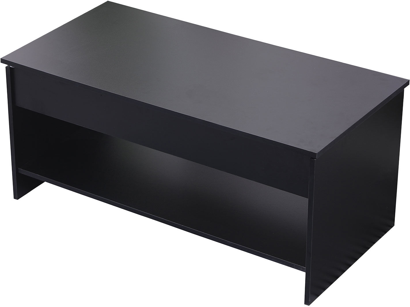 Happy Garden Table basse avec plateau relevable noire Noir 100x58x50cm